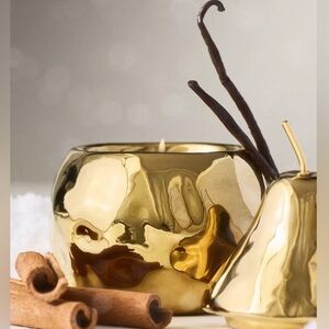 Gilded Golden  Spiced Pear Candle from Anthropologie.